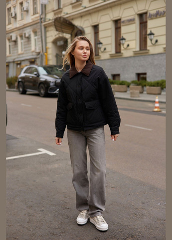 Черная демисезонная женская демисезонная куртка пиджак «classic» 585252 куртка-пиджак Lusskiri