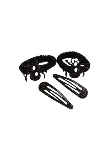 Заколки на Хелловін з резинками Павуки one size чорний Jannet Заколки та резинки (357205544)