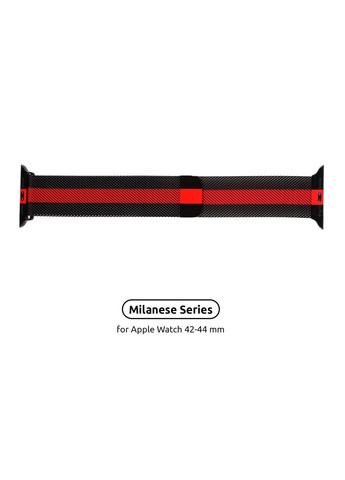 Ремешок Milanese Loop Band для Apple Watch All Series 38/40/41mm Black/Red (ARM54392) ArmorStandart (259967552)