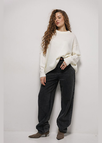 Женский вязаный джемпер оверсайз темно-шоколадного цвета Arjen (304251324)