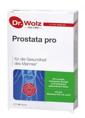 Препарат для здоровья предстательной железы Prostata Pro 40шт (1466561-35197883) Dr.Wolz (368884198)