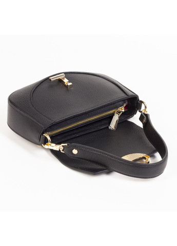 Маленька жіноча шкіряна сумка крос боді 2553-45 чорна Karya (367735246)