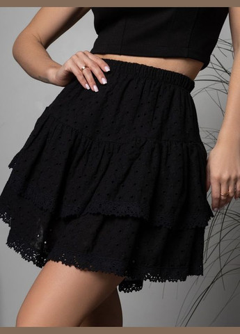 Черная повседневная юбки 14698 ISSA PLUS