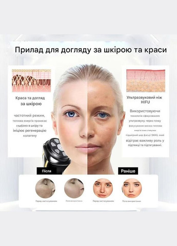 Масажер для RF-ліфтингу, підтягування й омолодження обличчя Magic HIFU и гель Tec-Hu (334339528)