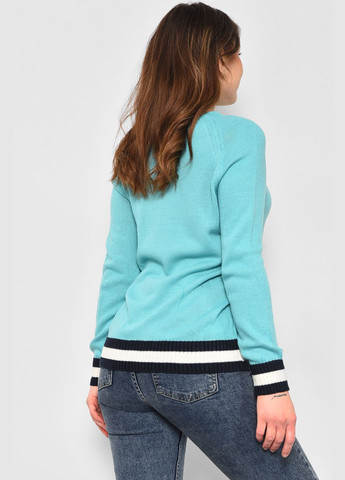 Блакитний демісезонний светр жіночий блакитного кольору пуловер Let's Shop