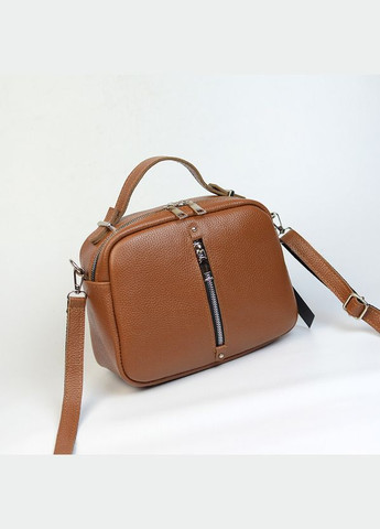 Руда жіноча шкіряна маленька молодіжна сумка крос боді через плече Serebro (342374874)