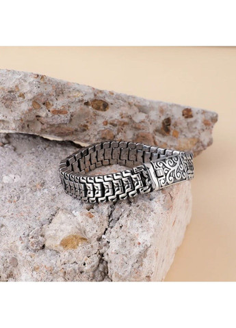 Масивний чоловічий браслет з нержавіючої медичної сталі 16мм 22см BS-319 No Brand (351503761)