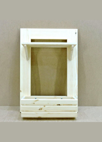 Полиця настінна для квітів з дерева Манаус бланже (ЦВС-000301) No Brand (328225453)