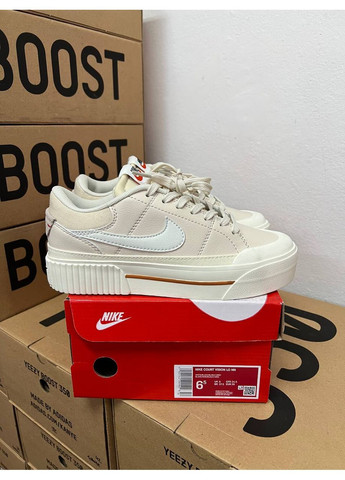 КРОССОВКИ ЖЕНСКИЕ NIKE COURT VISION BEIGE НАЙК No Brand бежевые демисезоны (367178013)