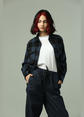 Синий демисезонный комплект (рубашка, джинсы) с рубашкой, брючный IRmAS оверсайз