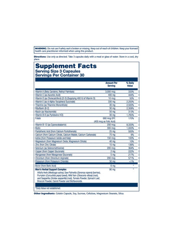 Капсули Men's Golden Multi-Vitamin - 90 caps Solaray (371781154)