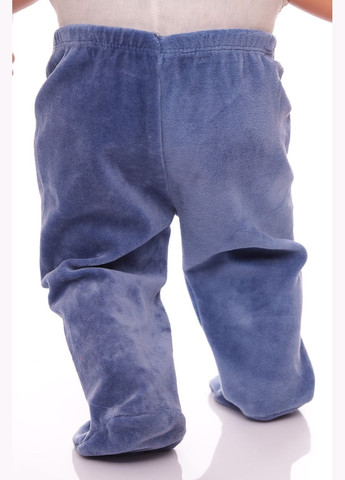 Синий зимний костюм с длинным рукавом для мальчика велюровый ml синий 68 см (26662) BABYKROHA