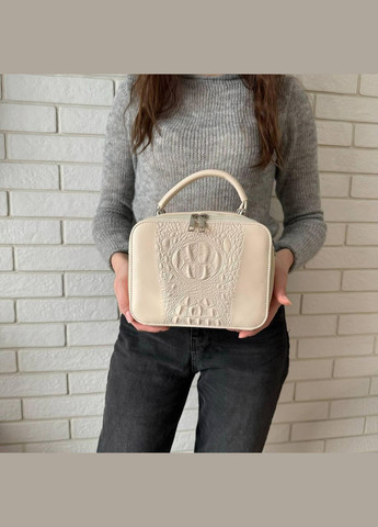 Міні сумочка клатч каркасна екошкіра з відділеннями рептилія чорна (sku_760Н) No Brand (330576197)