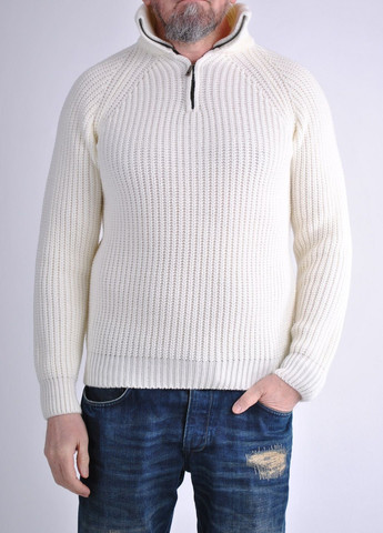 Молочный зимний свитер с молнией Berta Lucci