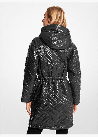 Чорна демісезонна куртка демісезонна жіноча metallic ciré puffer чорна Michael Kors