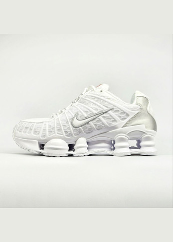 Білі Осінні кросівки чоловічі і жіночі nike shox tl white | найк шокс тл білі No Brand