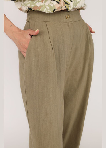 Штани широкі жіночі колір хакі ЦБ-00275712 EFIL (330748829)