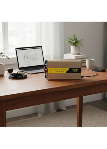 Перетворювач автомобільний інвертор Pure Sine Wave Inverter 12В-220В 1500W з чистою синусоїдою (2104618826) No Brand (370606379)