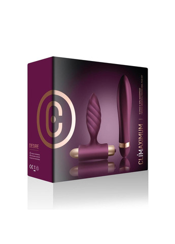 Набір для пар Climaximum Desire анальний корок + вібратор, 10 режимів, на батарейках No Brand (331767556)