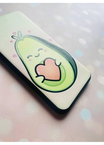 Матовый чехол с черными боками на Samsung Galaxy A24:: Кавай авокадо с сердечком (принт 310) Creative (360708529)