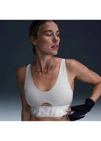 Топ женский W Np Indy Plunge Bra Bold Grey Nike (382249463)