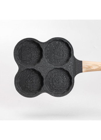 Сковорода для панкейків, яєць, оладок квадратна, порційна на 4 секції антипригарна 19,5х19,5 см Breakfast (360455322)