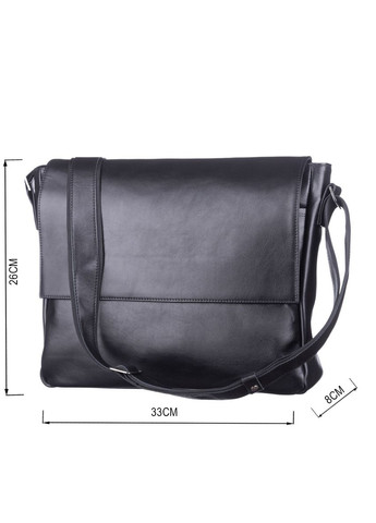 Кожаная сумка кросс боди мужская мессенджер через плечо черная 11039 Shvigel (329196552)