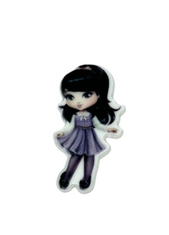 Серединка для бантика (декор пластик)3,8*2,0 см Куколка Джули, арт 01498, 1 шт No Brand (337990614)