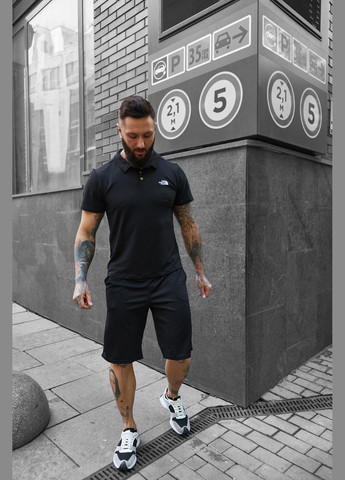 Черная футболка-базовое поло с лого🔥 для мужчин Luna