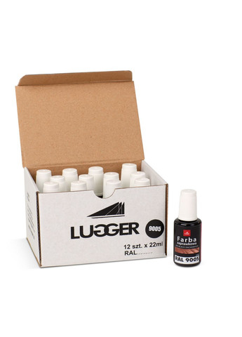 Краска для ремонта кровельных материалов 22 мл RAL 9006 Краска-корректор для металлочерепицы профнастила Lugger (364978674)
