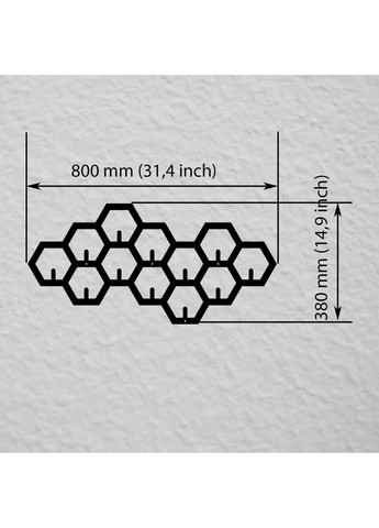 Вешалка для одежды из металла "Соты №2" No Brand (368896731)