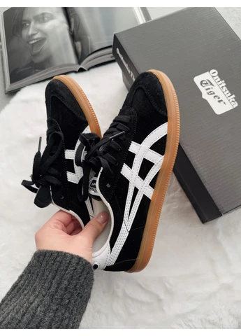 КРОССОВКИ ЖЕНСКИЕ ASICS ONITSUKA TIGER TOKUTEN BLACK / WHITE АСИКС ОНИТЦУКА ТАЙГЕР No Brand чёрные демисезоны (369387869)