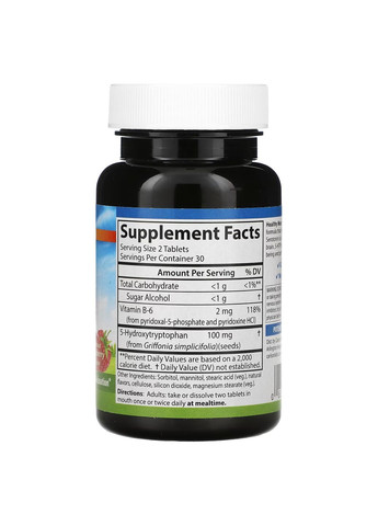 5-гідрокситриптофан Carlson Healthy Mood, 5-HTP Elite, Natural Raspberry, 100 mg, 60 Tablets (50 mg per Tablet) Carlson Labs (291848512)