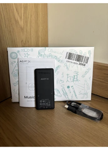 Портативный MP3-плеер Hi-Fi Bluetooth 5.4 с поддержкой MicroSD до 128GB, черный УЦЕНКА AGPtek (398829651)