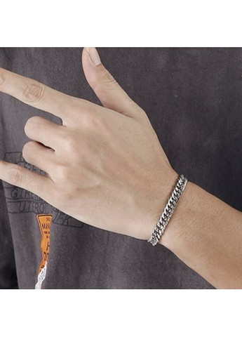 Чоловічий браслет ланцюжок на руку в сріблястому кольорі 20 см China (367623394)