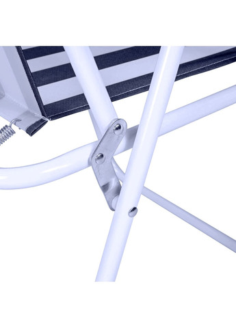 Стілець складаний туристичний для риболовлі крісло розкладне до 100 кг Чорний з білим No Brand (360867087)