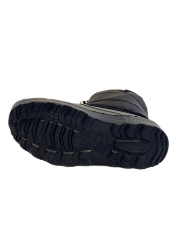 Черные сапожки дутики сноубутсы черные пенка резиновые сапоги Lider на молнии с логотипом