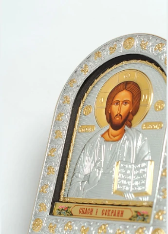 Ікони на весілля Ісус Христос і Богородиця Неустанної Помочі 15,5x12см EPZ3-001-8AG-BR/P Вінчальні Ікони Silver Axion (299386723)