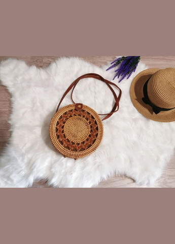 Жіноча сумка плетені з ротанга кругла річна No Brand (330618872)