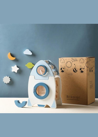 Деревянная игрушка ракета Asaki арт. 7220 Голубой No Brand (302966056)