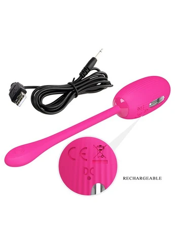 Віброяйце Doreen Electric Shock Egg Fuchsia (App) Pretty Love (395944163)