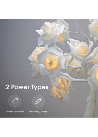 Світлодіодна настільна LED лампа "Дерево кольорова троянда" з теплим світлом від 220V TR-8777 White No Brand (366089818)