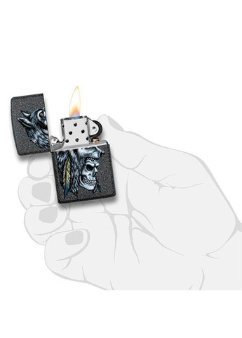 Зажигалка Wolf Skull Feather Design 29863 Zippo (316620041)