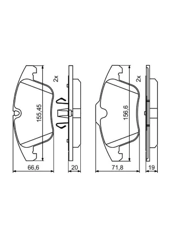 Тормозные колодки дисковые Bosch (390276667)