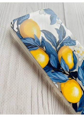 Прозрачный чехол с защитой камеры на iPhone 15 Pro Max Лимонное дерево (принт 417) Creative (361112597)