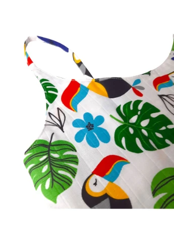 Женская пижама с шортами Muslin Jungle муслиновая S/M белая (2800004590464) SoundSleep (305328456)