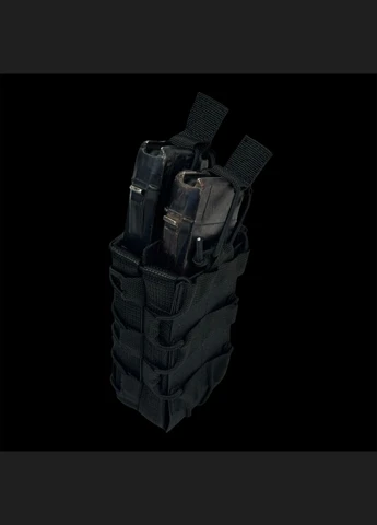 Подсумок каркасный для магазина АК открытый двойной Черный Get’Man PDSMK-MRNN9KT-TP1-2-BLCK (315932941)