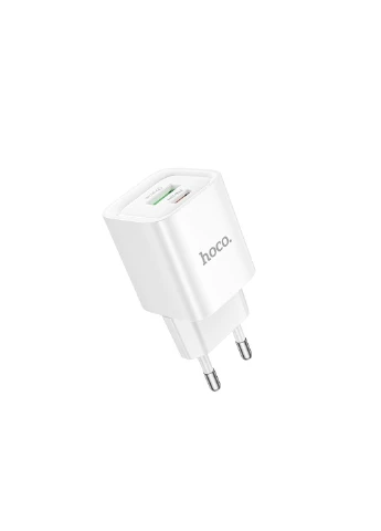 Сетевой зарядное устройство PD20W+QC3.0 charger (EU) White Hoco C147A Charm (380296101)