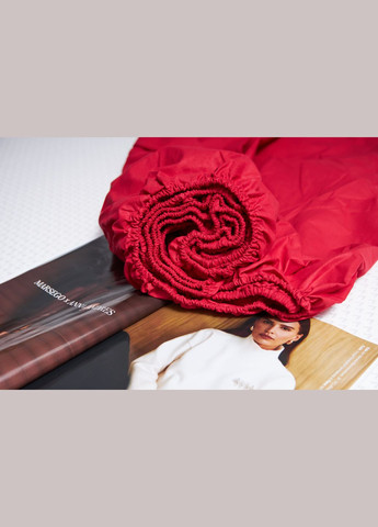 Простынь на резинке Бязь Gold Люкс 90х200х20 см (MS-850000084) Moon&Star Cherry Red (295438982)