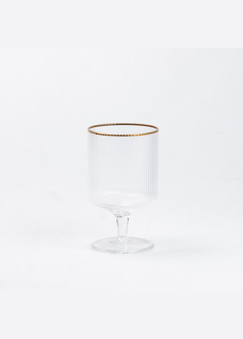 Келихи із золотою облямівкою на низькій ніжці 6 штук TS Kitchen (315637826)